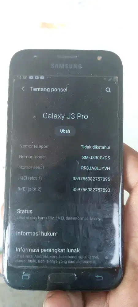 Dijual Samsung j3 pro orian