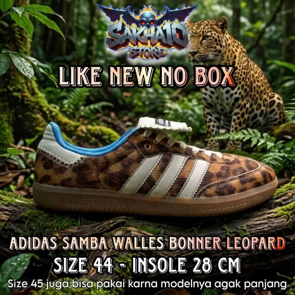 SEPATU SNEAKERS PRIA AD1DAS SAMBA LEOPARD CASUAL/SANTAI/HARIAN