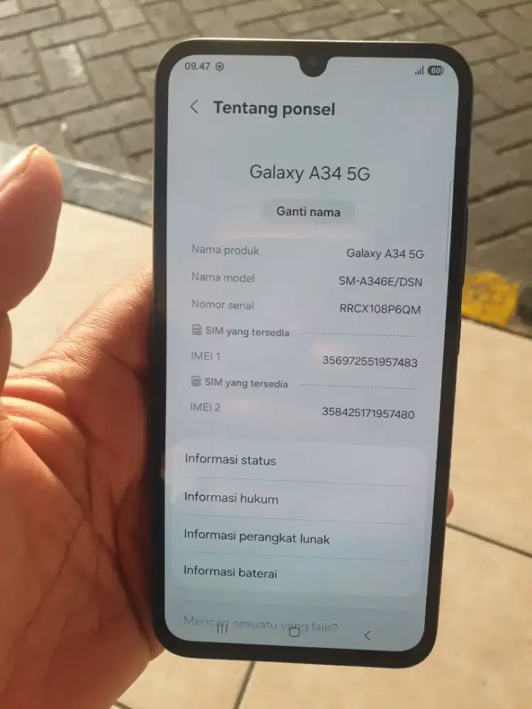 Samsung A34 5G 8/256 batangan