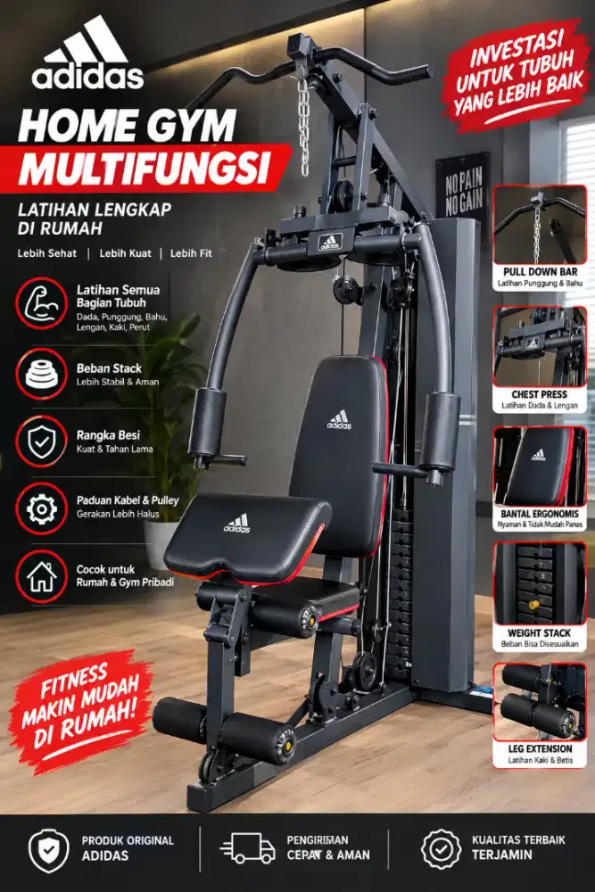 Adidas Home Gym ADBE-10250 kondisi bekas baik
