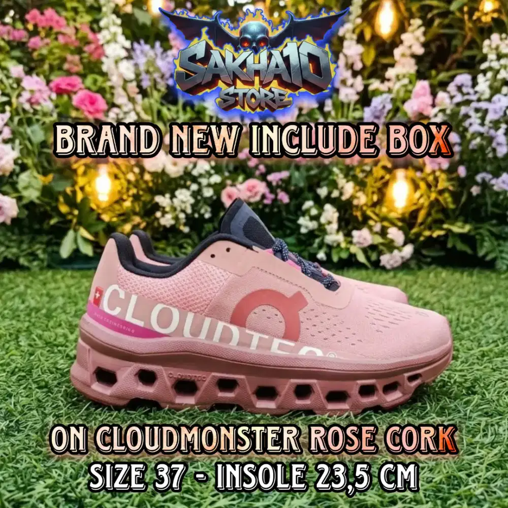 SEPATU SNEAKERS WANITA ON CLOUD PEACH PINK RUNNING/OLAHRAGA/HARIAN