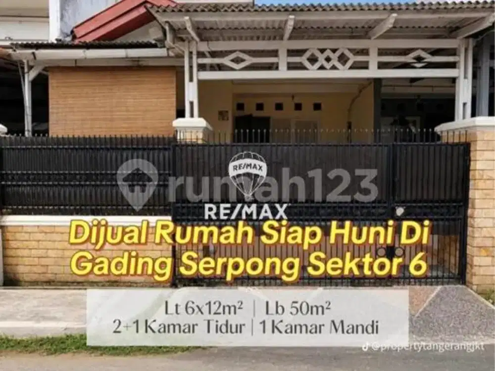 Dijual Murah Rumah Sektor 6 Gading Serpong Hanya 1 M An, Siapa Cepat Siapa Dapat