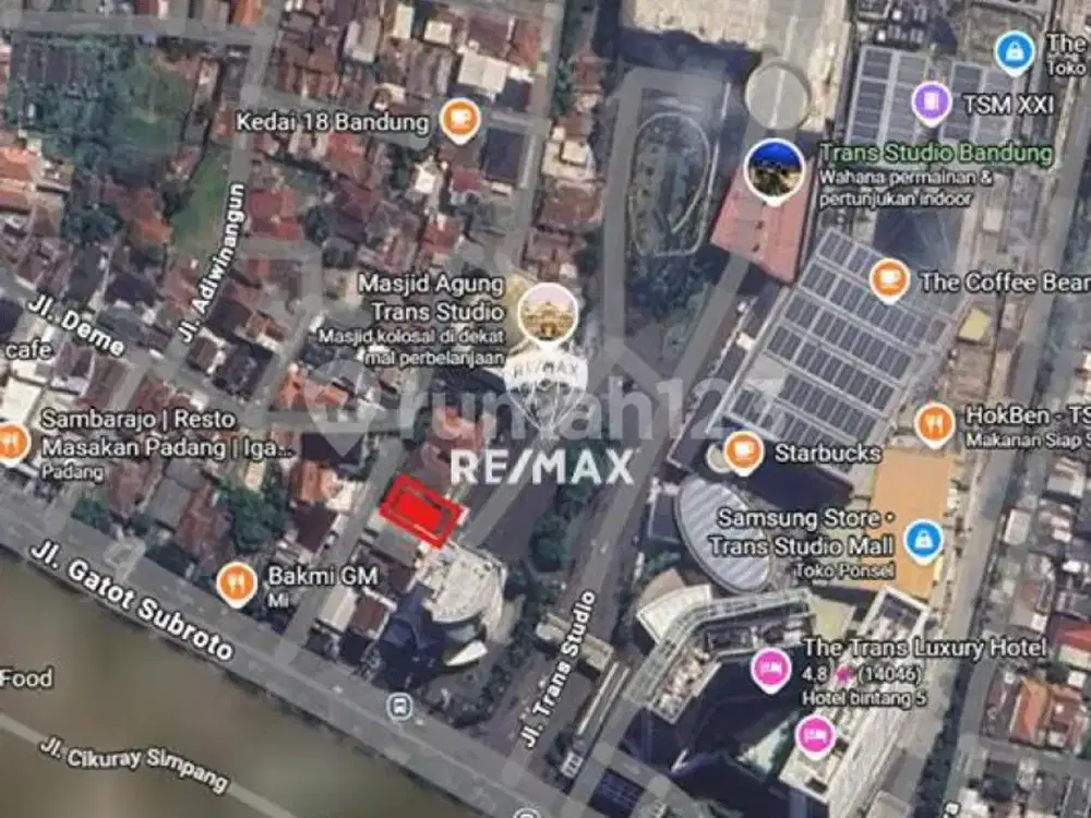 Jual Murah Rumah Hitung Tanah di Jl Gatot Subroto, Cibangkong Batununggal Bandung 312M2 Nego Keras