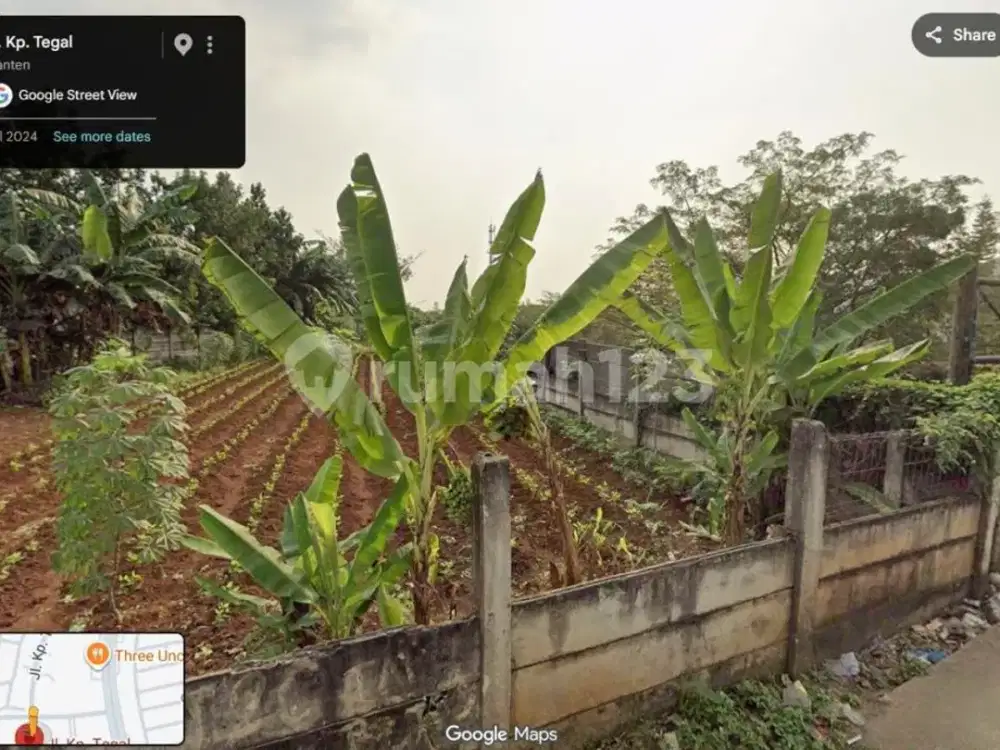 Dijual Tanah Kosan Lokasi di Kp. Tegal Pagedangan 865M2, Depan Ice BSD Tangerang