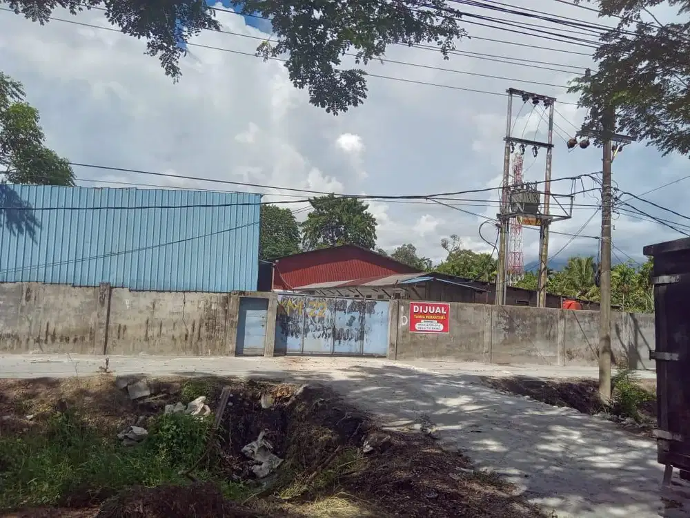 Dijual/disewakan tanah beserta gudang