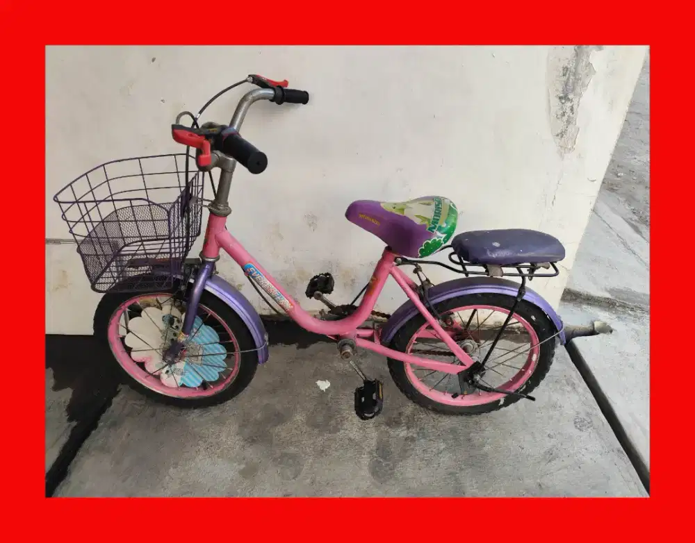 Sepeda anak R16 ban ring16 pink khusus cewe perempuan