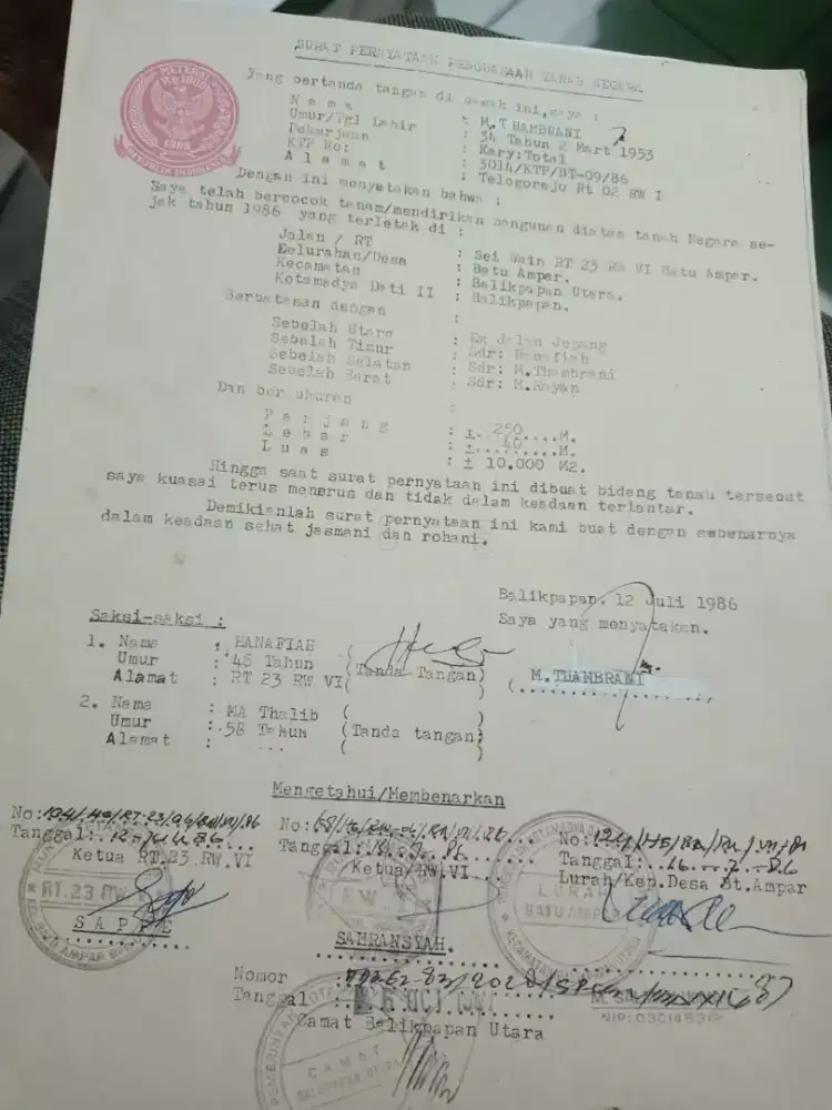 DI JUAL TANAH 2HEKTAR DEKAT ITK