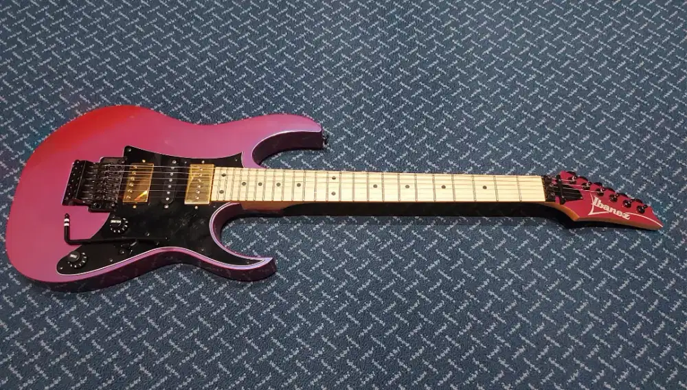 Ibanez Made in Japan RG550-PN Electric Guitar, Purple Neon