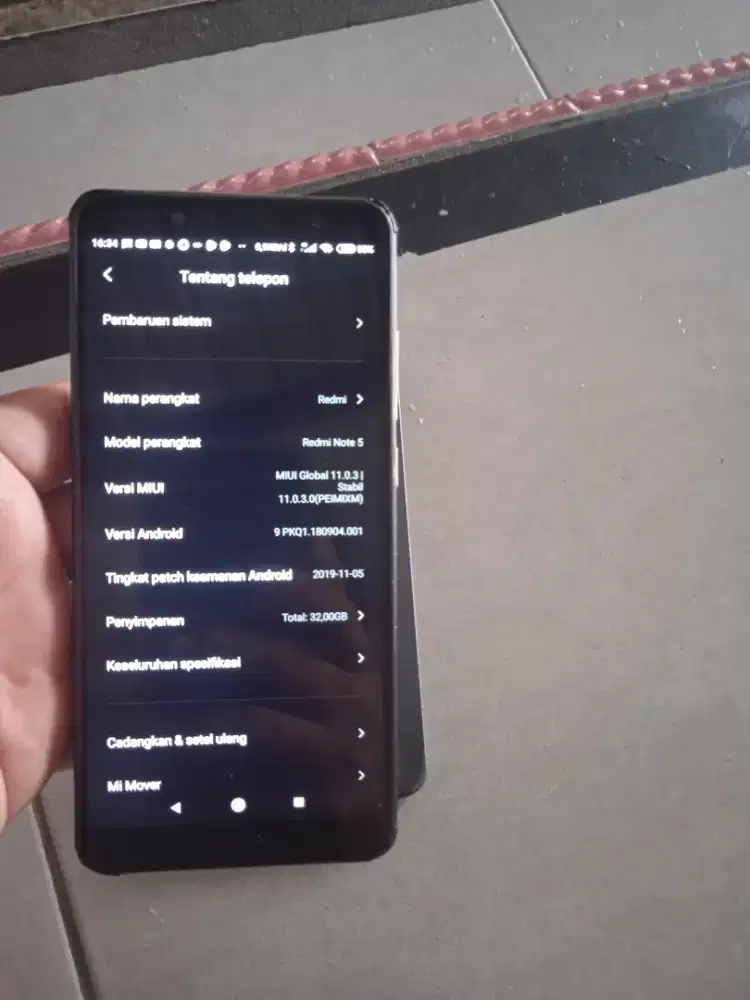 Xiomi redmi not5 ram3/32 no minus batangan