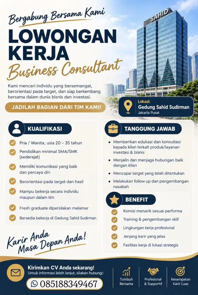 Dicari consultan marketing dan public relation
