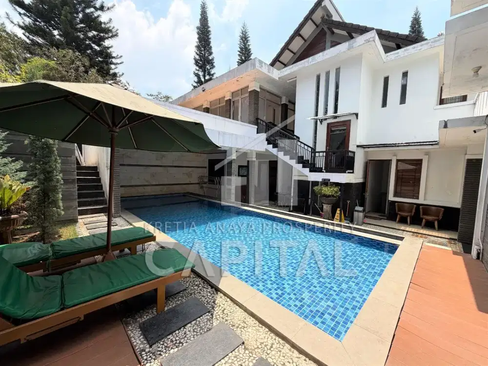 VILLA NAN CANTIK DI RESORT DAGO PAKAR BONUS KOLAM RENANG DAN VIEW TERBAIK