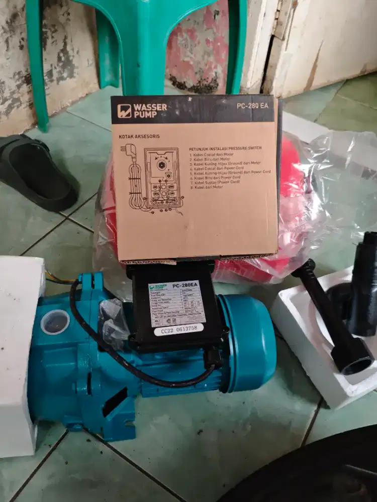 Jual pompa air wasser pc280ea lengkap dengan tabung murah meriah