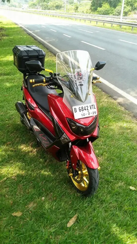 Dijual Yamaha NMAX 155 Tahun 2019 Merah Modifikasi