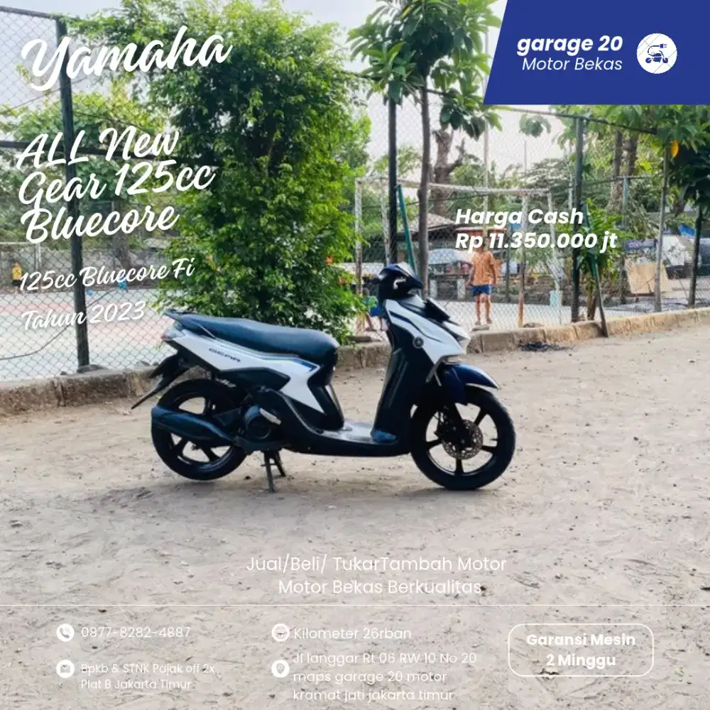 Yamaha Gear 125cc Bluecore Fi Led Tahun 2023 Pajak Off