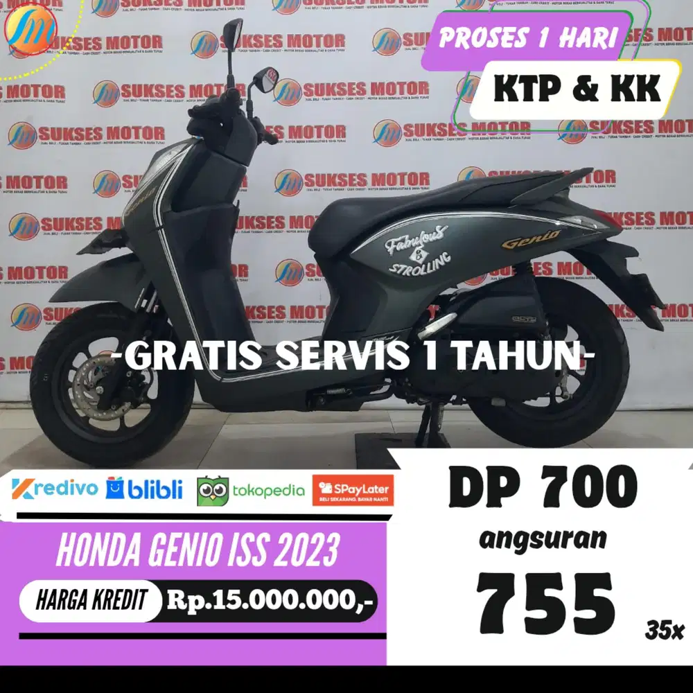 DP 700RB HONDA GENIO ISS 2023 ANGSURAN SANGAT RINGAN BERGARANSI KTP KK