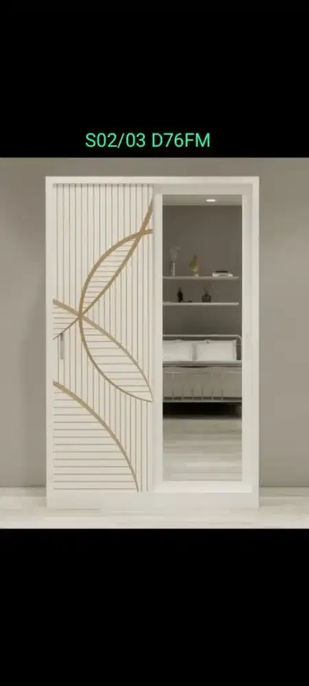 Lemari pakaian 2 pintu sleding