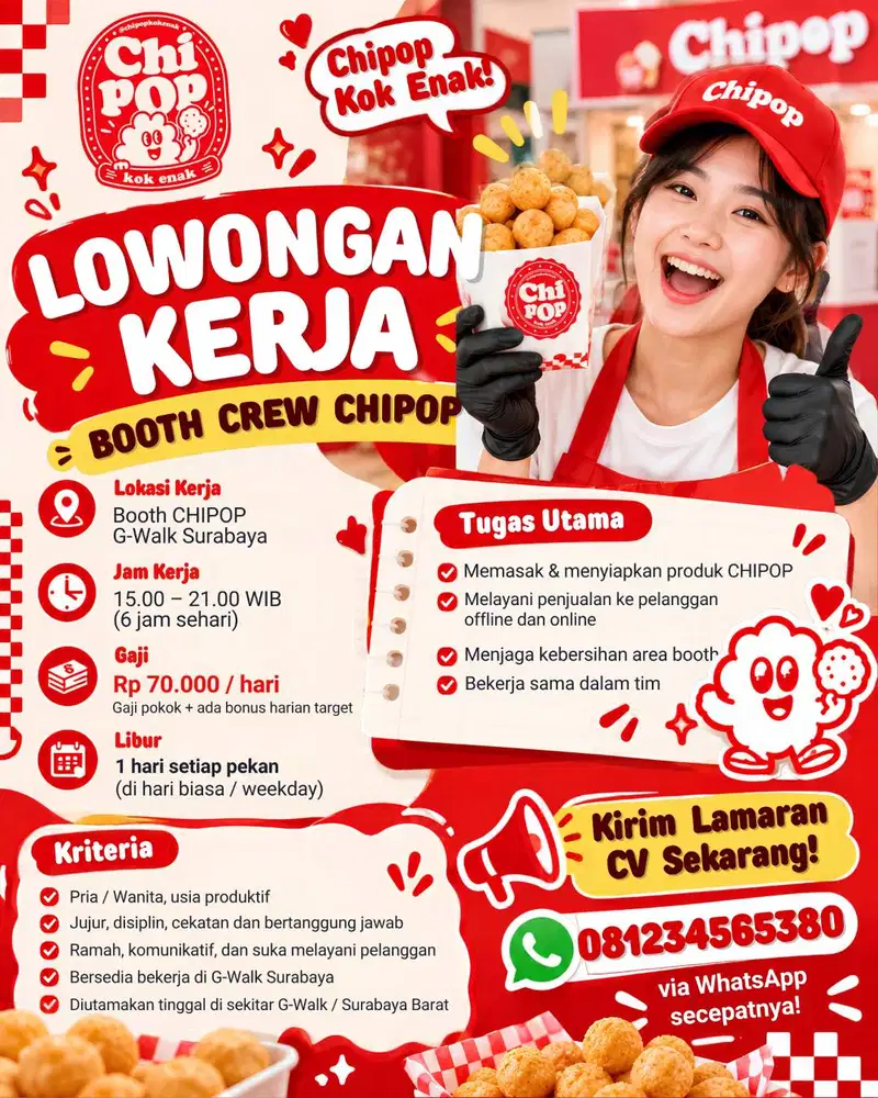 Lowongan Kerja F&B Store Crew – GWalk Citraland Surabaya
