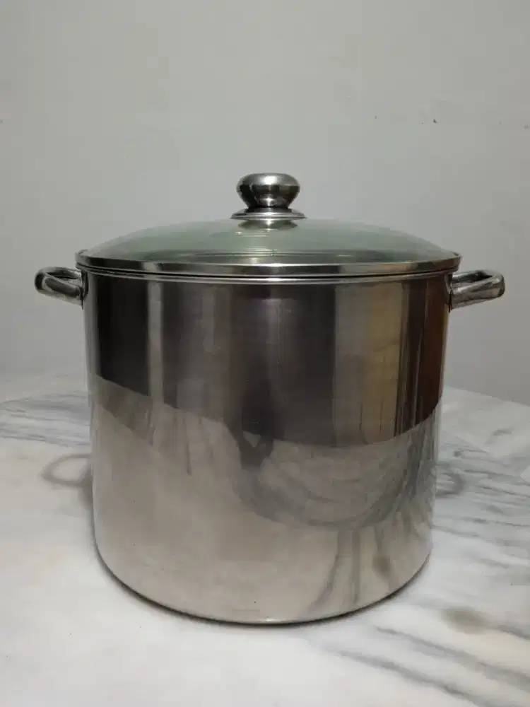 Murah! Preloved Panci Besar Stockpot Stainless Tebal Kokoh Dia. 31cm