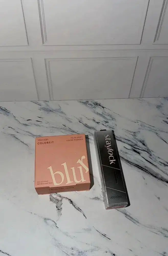 Wardah HD Loose Powder + Staylock Lipmatte