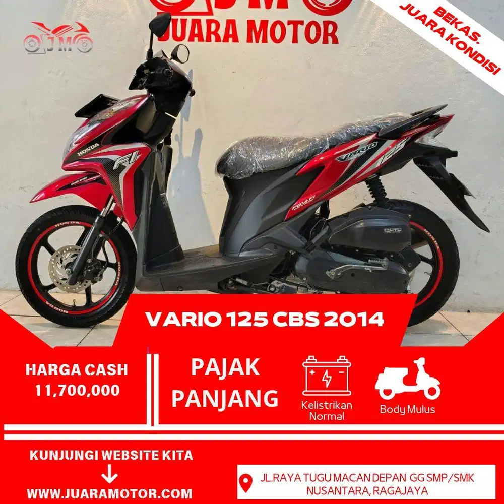 VARIO 125 CBS 2014 SURAT LENGKAP PAJAK HIDUP PANJANG SIAP PAKAI