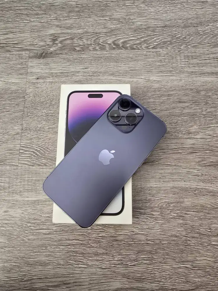 Dijual Iphone 14 Promax 128GB ex ibox indo 100% Deep Purple Mulus