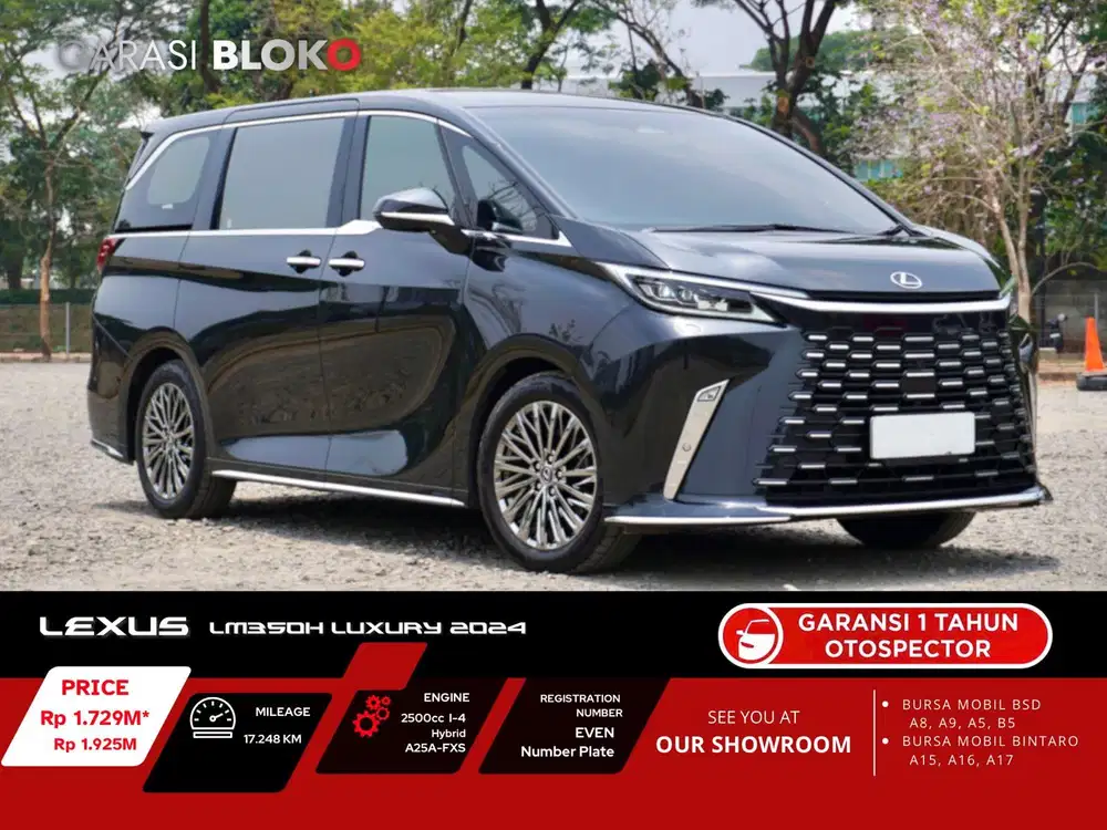 Odo 17rb - Lexus LM350h Hybrid Luxury A25A-FXS 2024