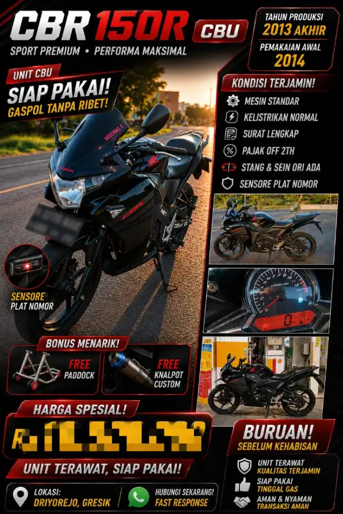 Motor CBR 150 R Sidoarjo Gresik Surabaya