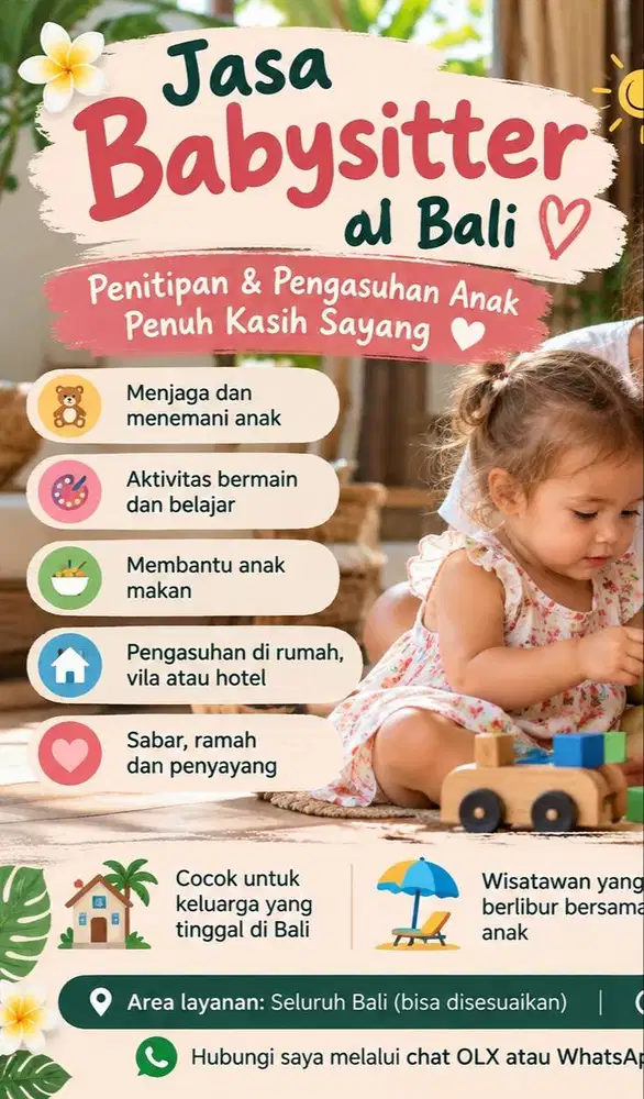 Jasa Babysitter Bali – Penitipan & Pengasuhan Anak per jam dan per har