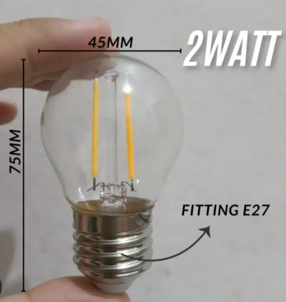 Bohlam taman filamen 2 dan  4 watt