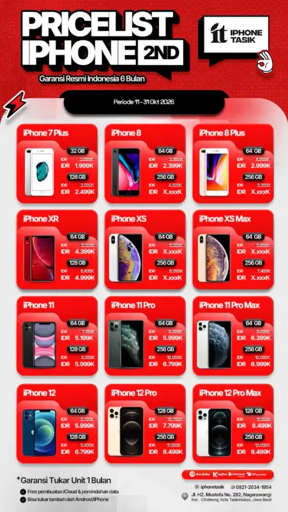 Iphone second dan new garansi resmi ibox cukup KTP