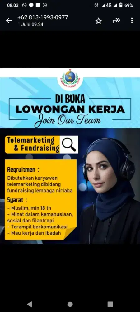 DI BUTUHKAN SEGERA
