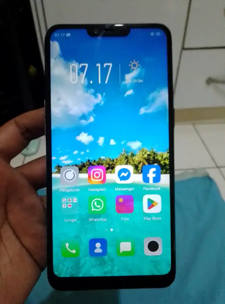 Oppo A3s 4G 6/128 layar 6.2 inchi fullset tt/barter