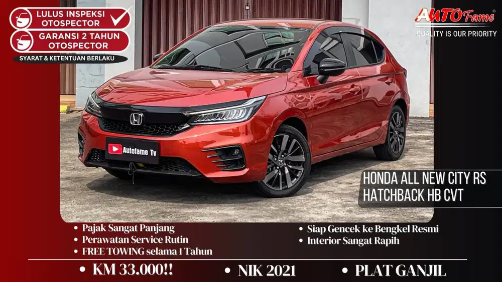 KM33RB Honda All New City RS Hatchback HB CVT AT NIK 2021 Phoenix Oran