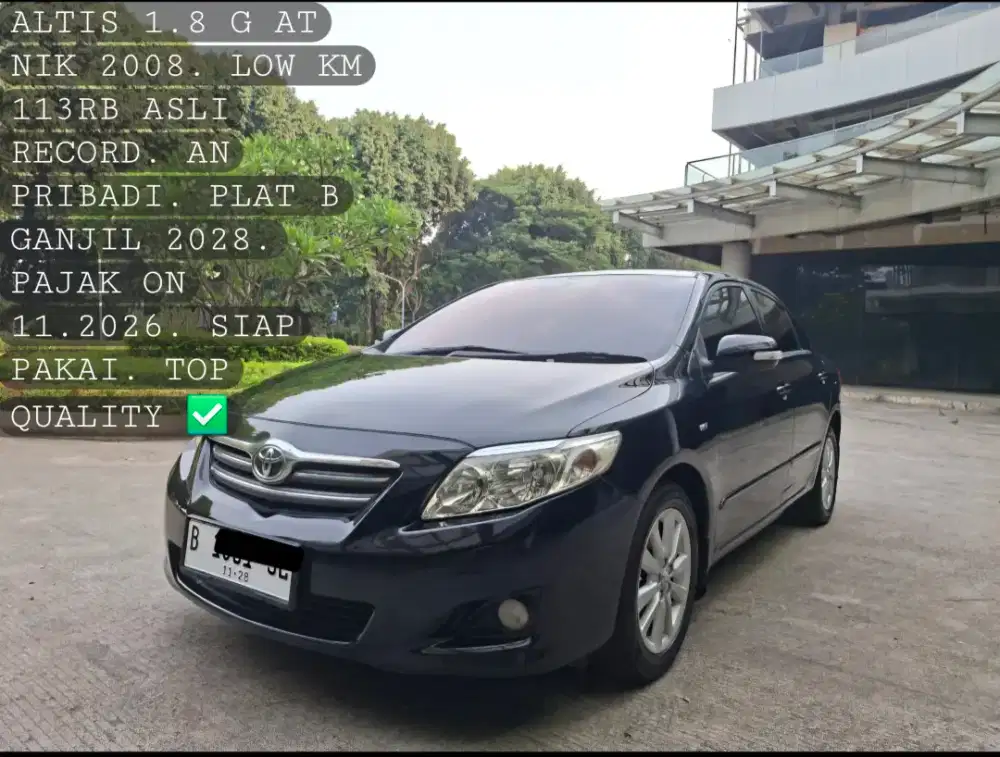 (Harga Cash) Altis G 1.8 AT NIK 2008 Hitam