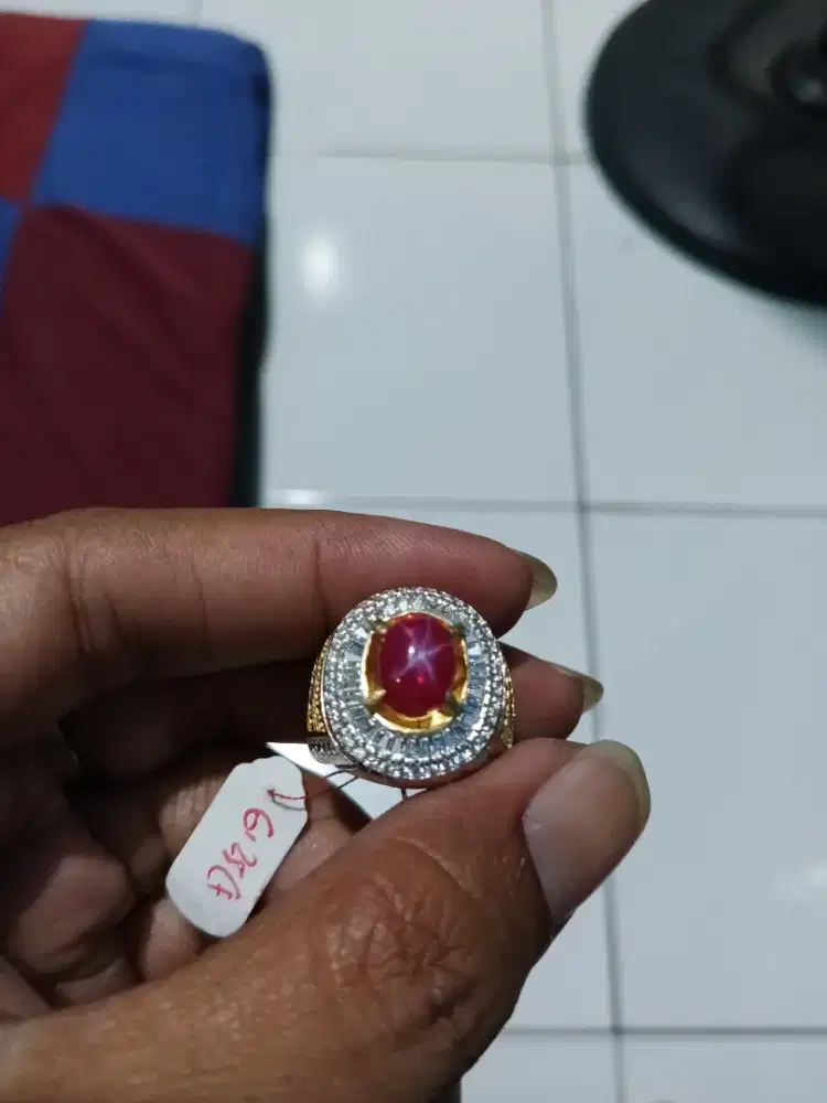 Ruby Star ring perak icn