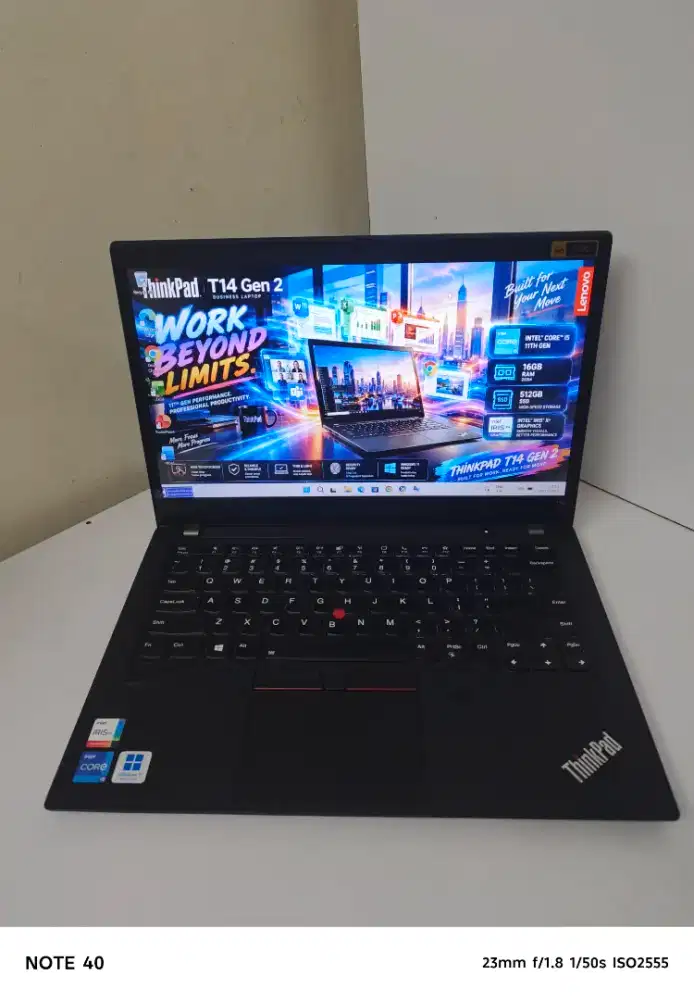 ThinkPad T14 Core i5 Gen 11 RAM 16GB SSD 512GB  Laptop Bisnis Premium