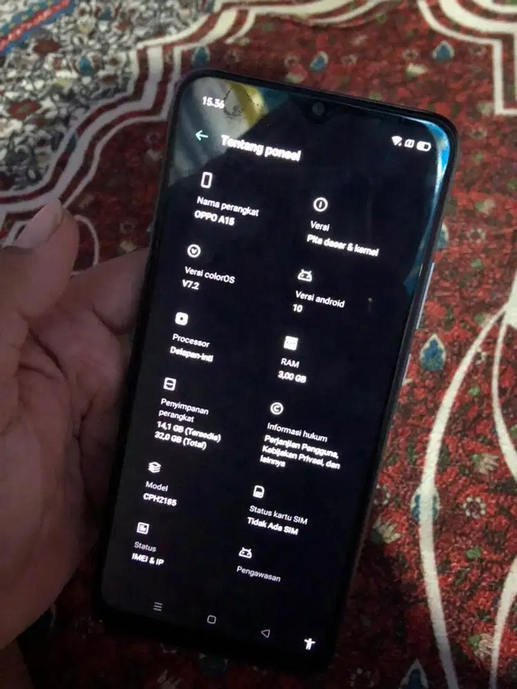 Oppo a15 3/32 bekas orian