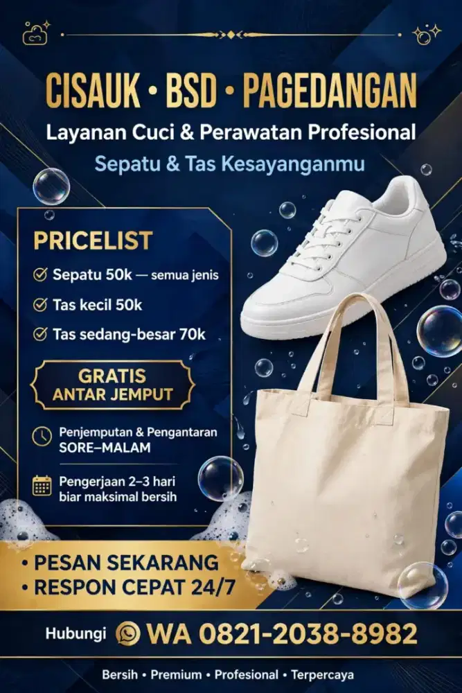 Laundry sepatu dan tas