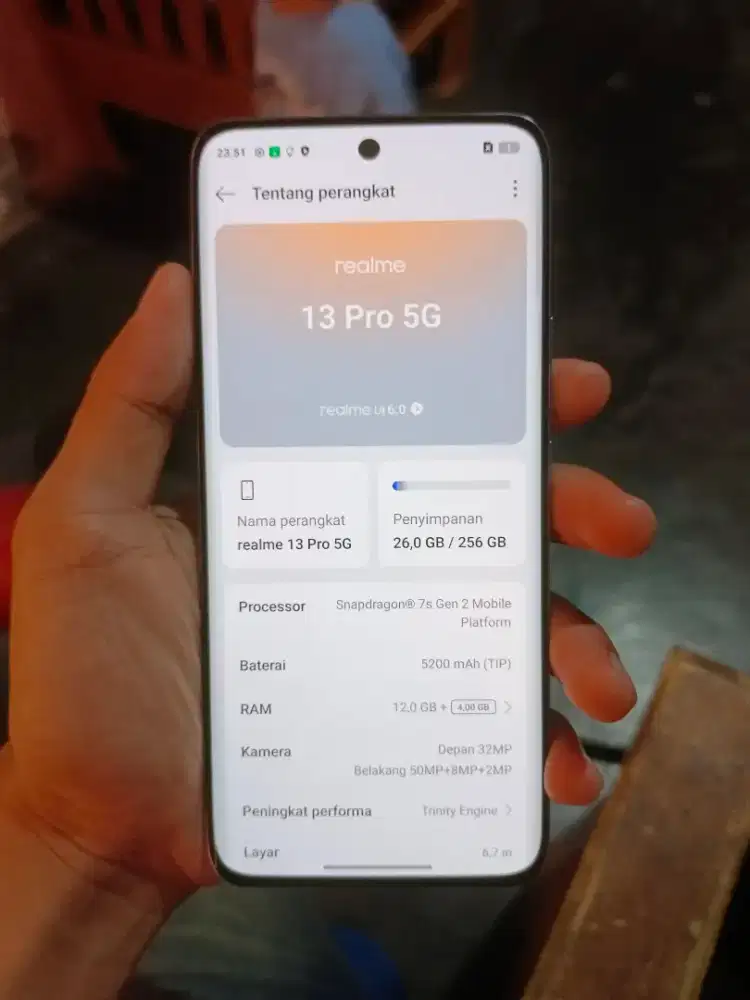 Realme 13 Pro 5G 12+12/256GB HP + Casan Ori 33 Watt