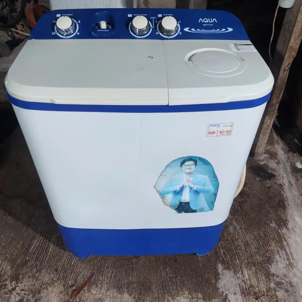 Mesin Cuci Aqua kapasitas 7,7kg Normal semua tinggal langsung pakai