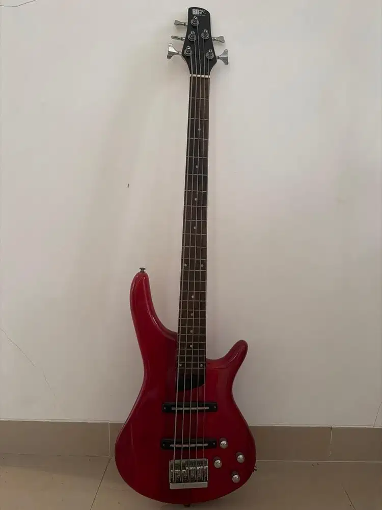 Bass 5 String Model Ibanez SDGR Red (Custom / Replika)