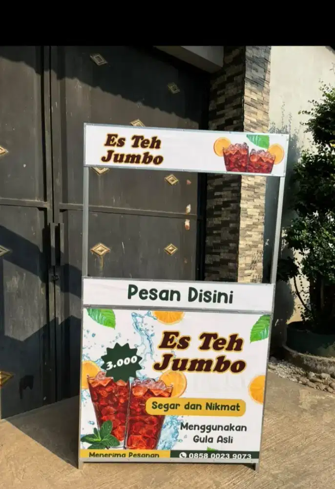 Gerobak es teh jumbo