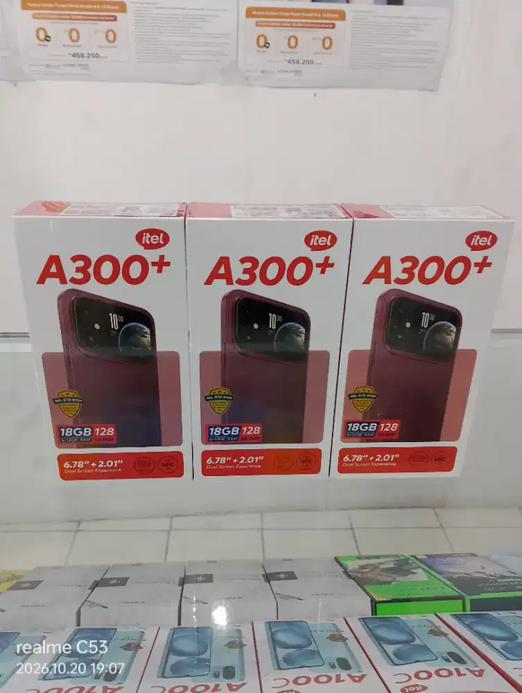 Itel A300+ 6/128 GB NFC Dual Layar Helio G81 Batre 7000 Garansi Resmi