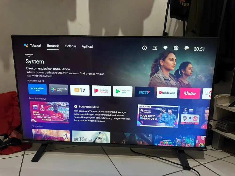 Tv android 43inc toshiba smart digital