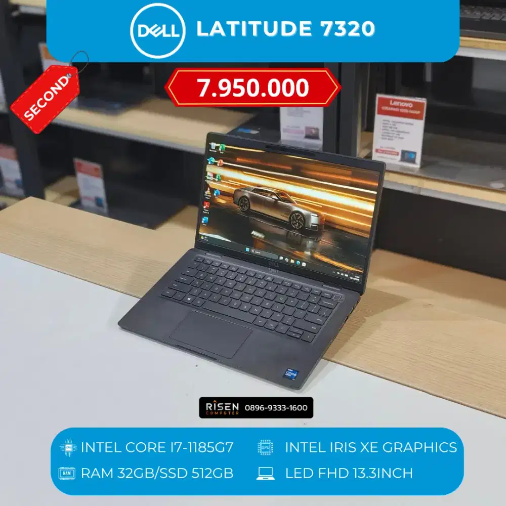 DELL LATITUDE 7320 Intel Core I7-1185G7 RAM 32GB SSD 512GB FHD 13,3