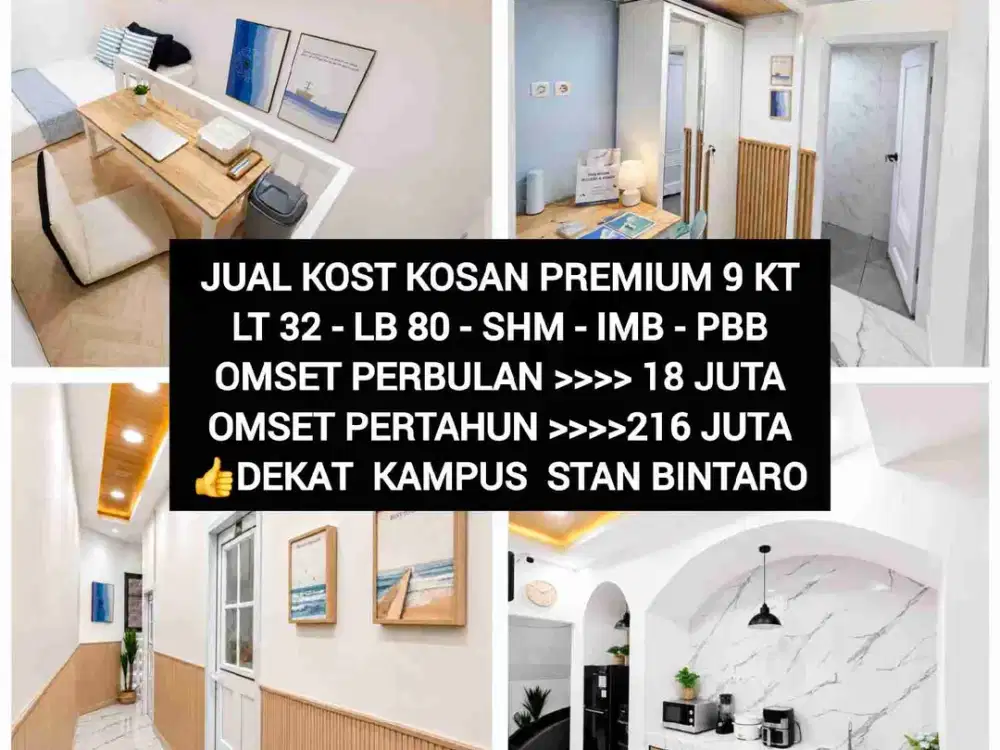 JUAL KOS KOST KOSAN PREMIUM DEKAT STAN BINTARO TANGERANG SELATAN