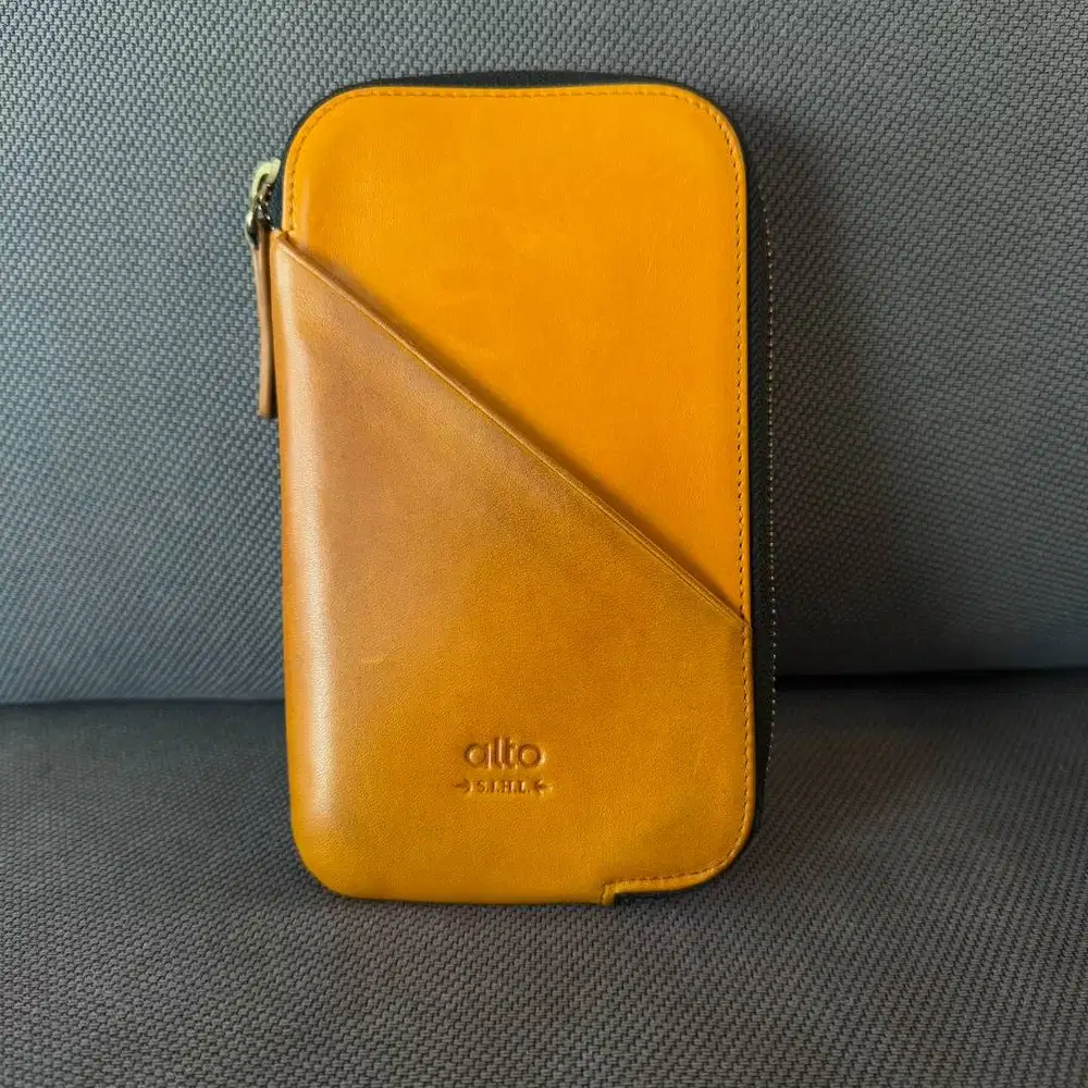 alto Leather Phone Pouch Caramel Kulit Asli Original
