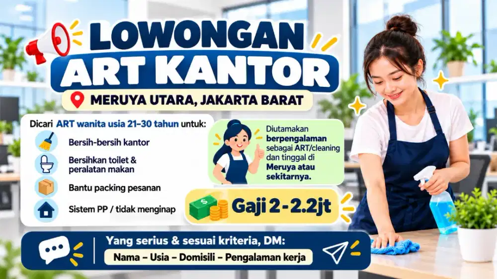 LOWONGAN ART KANTOR – MERUYA UTARA, JAKARTA BARAT