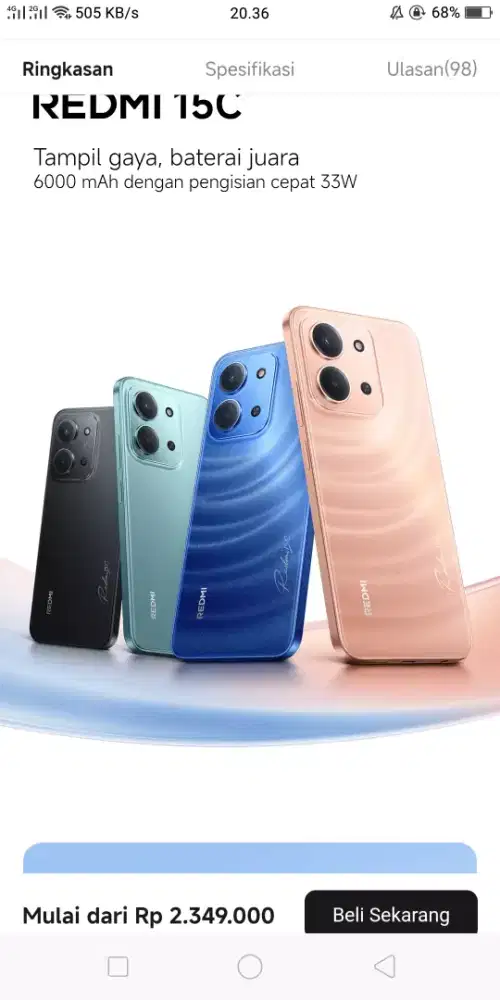 Redmi 15c mulus