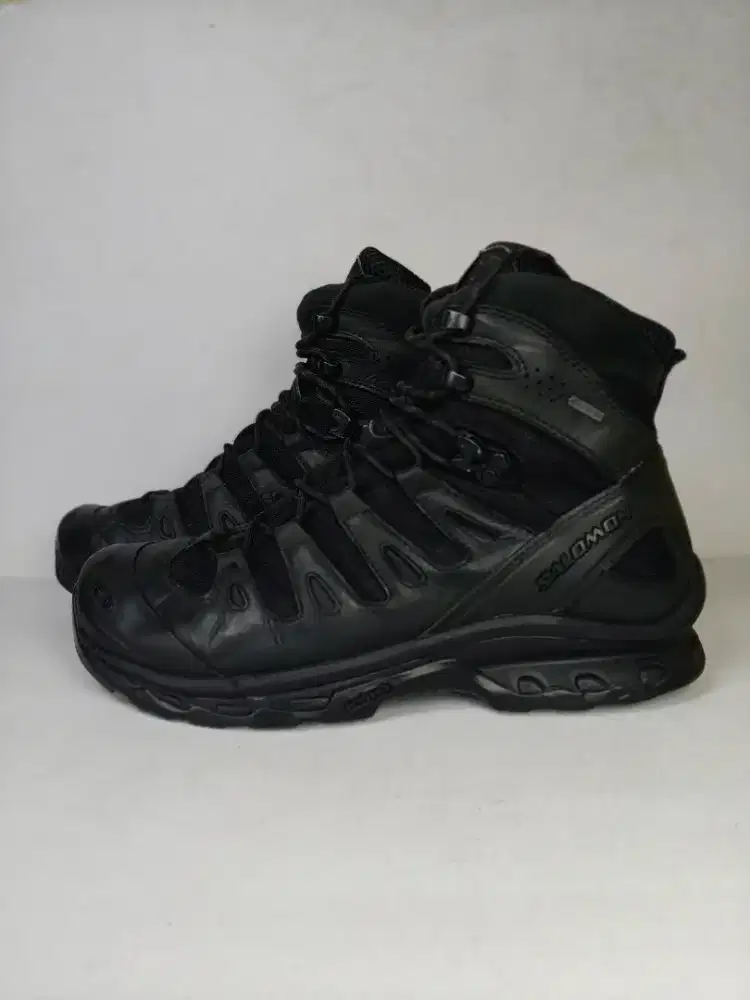 Sepatu Gunung Tactical SALOMON QUEST 4D GTX FORCES FULLBLACK not lowa